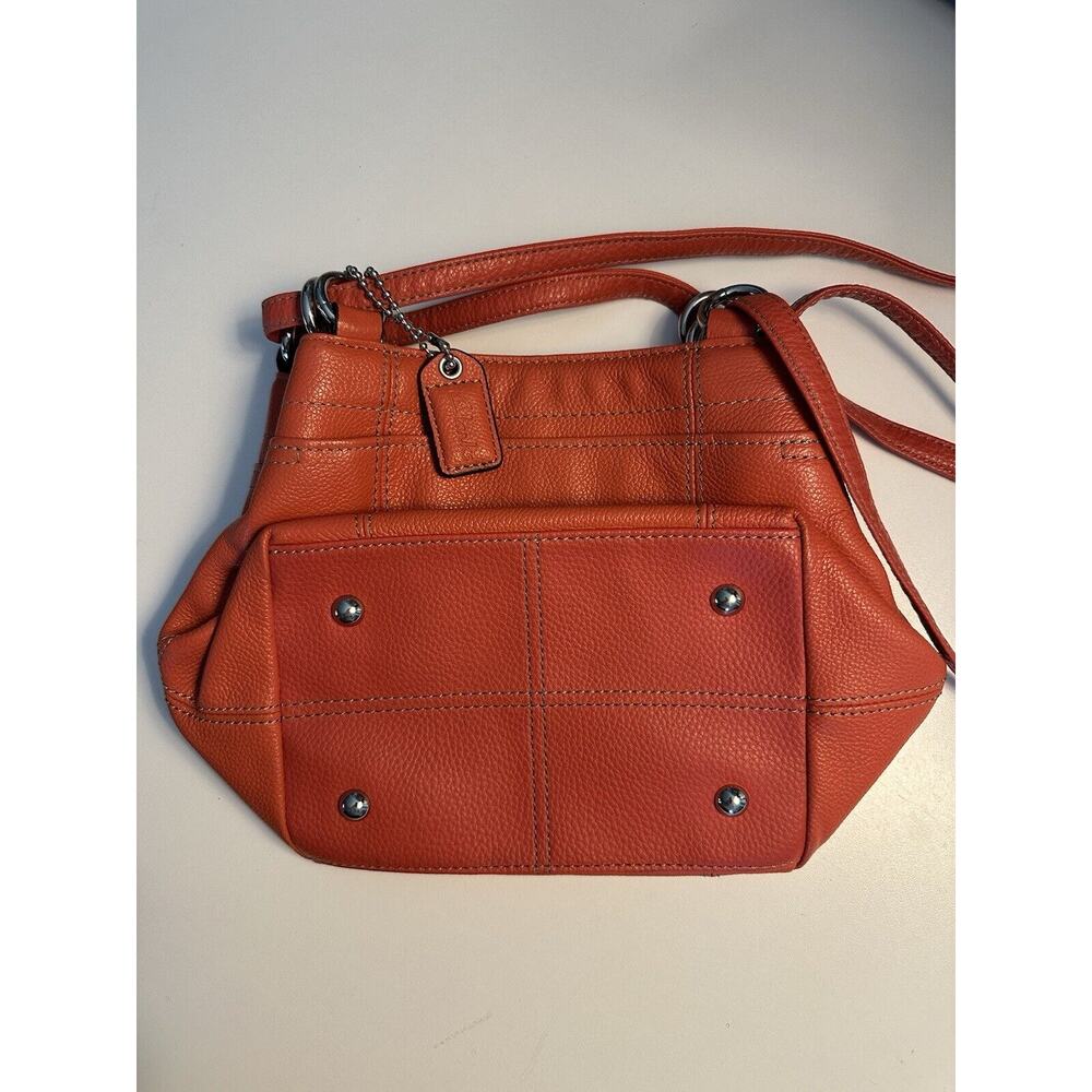 Leather Y2K Vintage Clarks Orange Convertible Crossbody Shoulder Bag Hobo Small